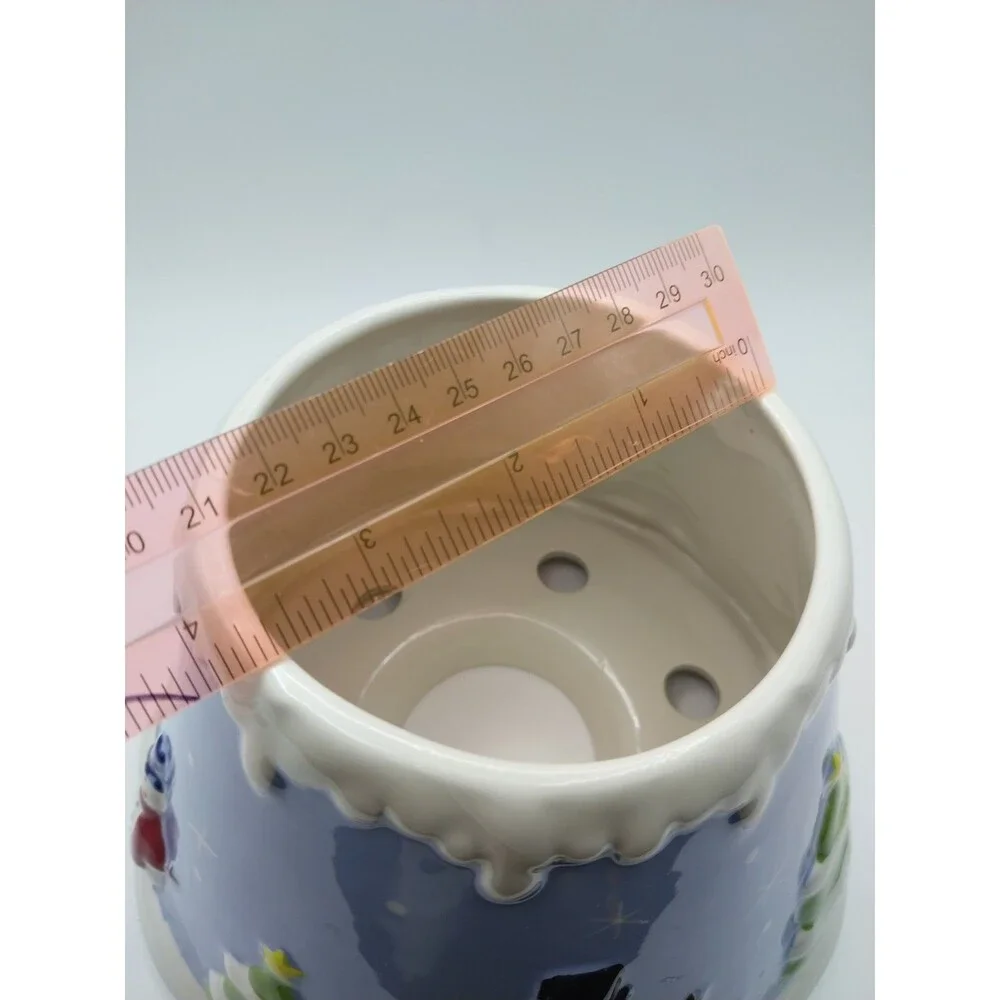 Linens 'N Things Snowman Family Candle Topper Shade Fits Large 22oz Jars